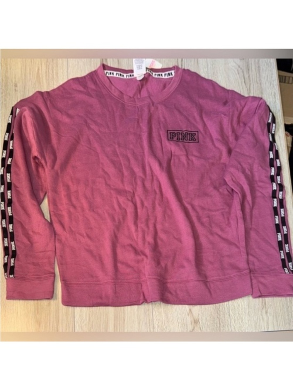 Victoria’s Secret pink black Crewneck sweatshirt crew sweater